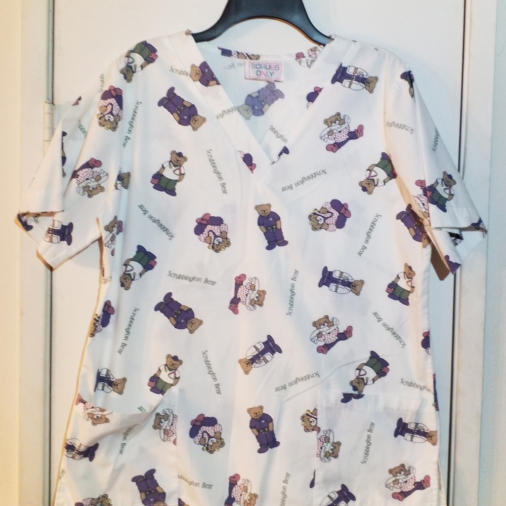 Women's Medical Scrub Top Scrubbington Bear Med